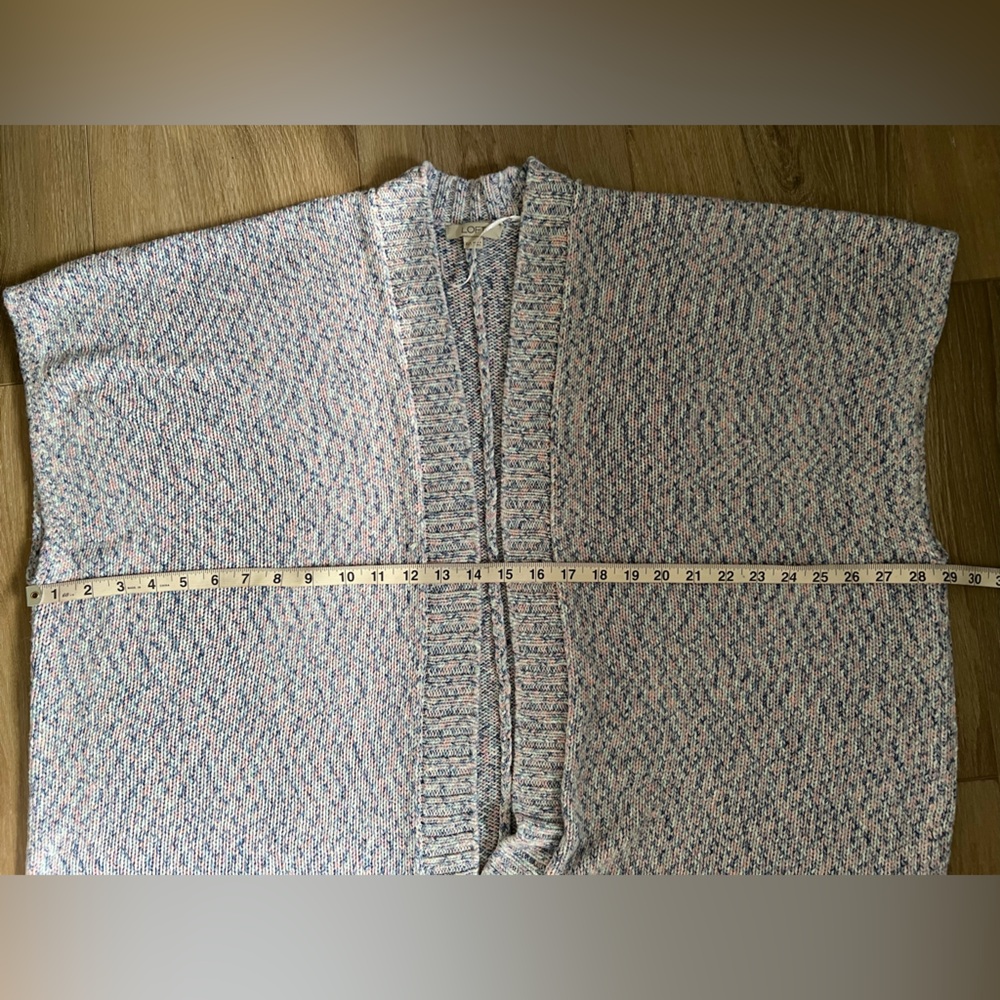 LOFT Oversized Confetti Wrap Cardigan Sweater EUC - Picture 5 of 8